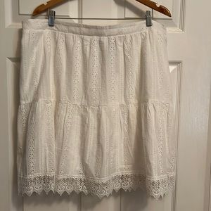 White Eyelet Skirt NWT 18/20 Lane Bryant